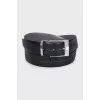 Men's reversible belt with rectangular buckle