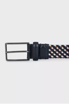 Men's combination belt with leather inserts