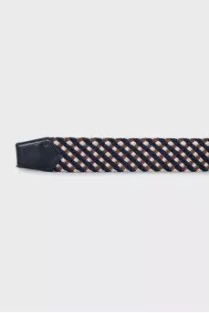 Men's combination belt with leather inserts