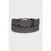 Men's combination belt with leather inserts