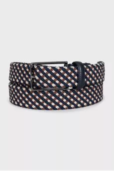 Men's combination belt with leather inserts