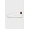 Men's leather sneakers with a contrasting heel