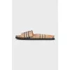 Men's fabric flip-flops with a signature print
