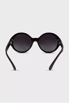 Round purple frame sunglasses