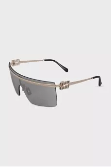 Gold sunglasses with gray tint