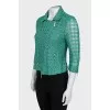 Lace jacket with zipper