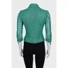 Lace jacket with zipper