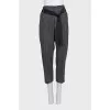 Printed wool and cashmere capri pants