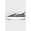Textile slip-ons with stripes