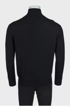 Men's wool jumper with a zipper