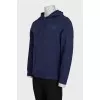 Men's purple sweatshirt with brand logo