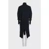 Wool dress with a high collar
