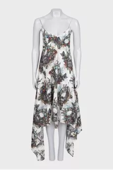 White sundress with Spartali print