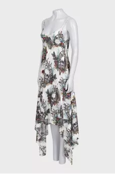 White sundress with Spartali print