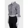 Cropped silk blouse