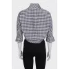Cropped silk blouse