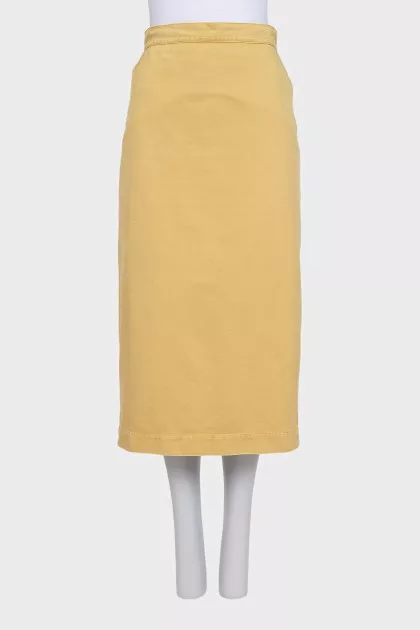 Straight skirt with pockets