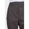 Shiny brown trousers
