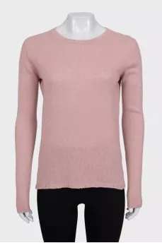Pink straight-cut jumper