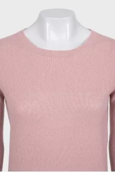 Pink straight-cut jumper