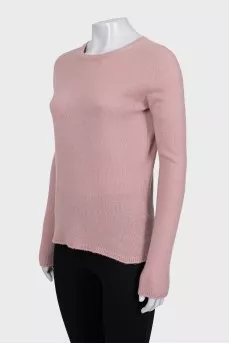 Pink straight-cut jumper