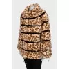 Animal print mink fur coat