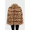 Animal print mink fur coat