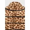 Animal print mink fur coat