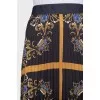 Printed pleated skirt