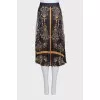 Printed pleated skirt