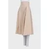 Zip-up midi skirt with belt