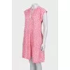 Loose-fitting printed tie-up dress