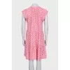 Loose-fitting printed tie-up dress