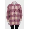 Checkered shirt coat