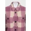 Checkered shirt coat