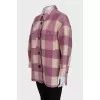 Checkered shirt coat