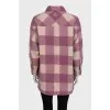 Checkered shirt coat