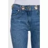 Blue mid-rise jeans