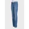 Blue mid-rise jeans