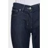 Blue jeans with embroidered logo