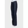 Blue jeans with embroidered logo