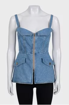 Fitted denim top