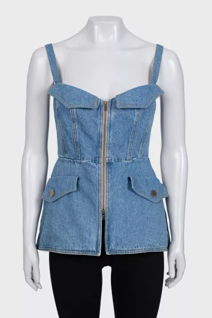 Fitted denim top