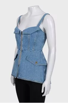 Fitted denim top