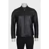 Men's straight-cut leather jacket