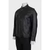Men's straight-cut leather jacket