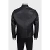 Men's straight-cut leather jacket