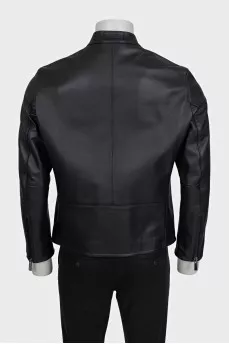 Men's straight-cut leather jacket