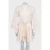 Fitted lace dress with buttons