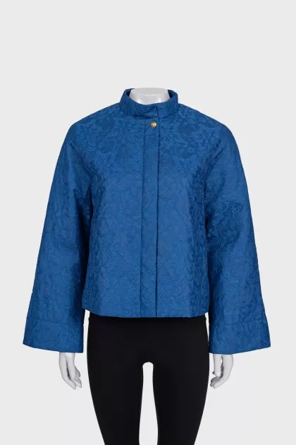 Lace jacket with buttons and zipper